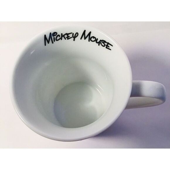Disney Mickey Mouse Mug All Over Sketch Book Print Coffee Cup Ceramic White - Picture 2 of 10
